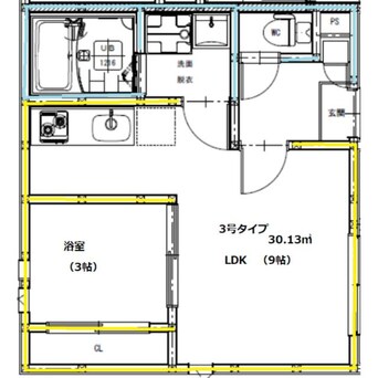 間取図 熊本市電Ａ系統<熊本市交通局>/健軍町駅 徒歩10分 3階 築4年