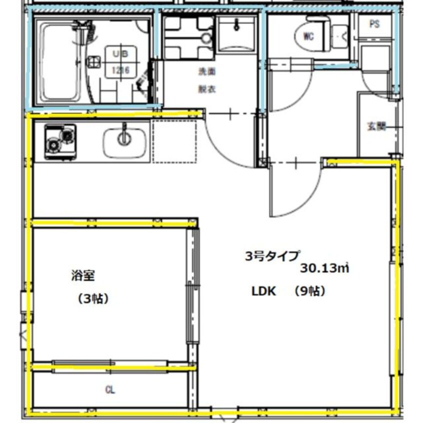 間取図 熊本市電Ａ系統<熊本市交通局>/健軍町駅 徒歩10分 3階 築4年