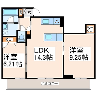 間取図 シャーメゾン健軍Ｅａｓｔ