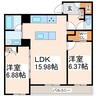 シャーメゾン健軍Ｅａｓｔ 2LDKの間取り