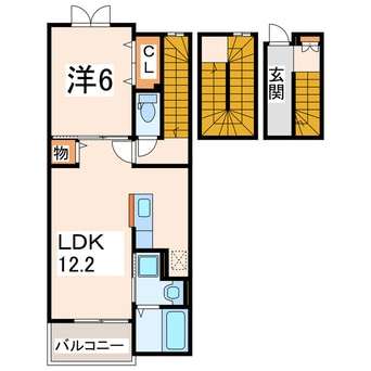 間取図 産交バス（熊本市）/保田窪 徒歩4分 2階 築12年
