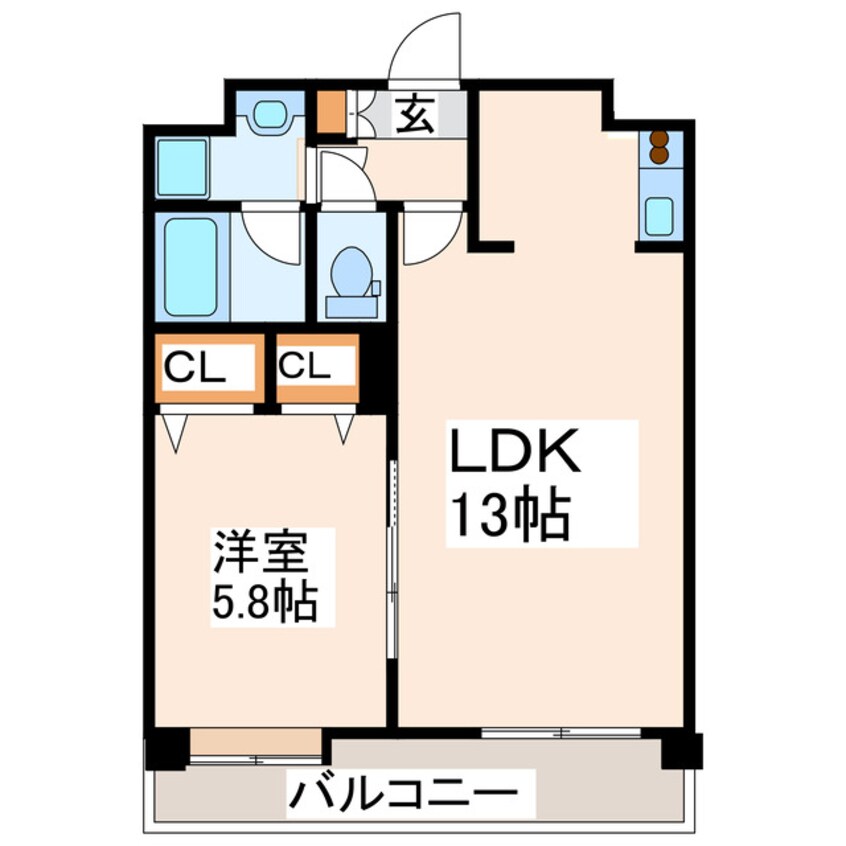 間取図 熊本市営バス/長嶺小学校入口 徒歩1分 7階 築12年