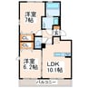 産交バス（熊本市）/長嶺団地 徒歩5分 2階 築9年 2LDKの間取り