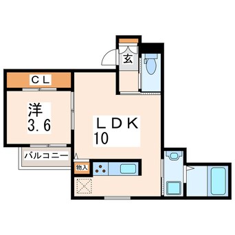 間取図 産交バス（熊本市）/東水前寺 徒歩1分 2階 築5年