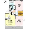 産交バス（熊本市）/北向 徒歩2分 1階 築10年 2LDKの間取り