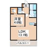 クロノス16月出 1LDKの間取り