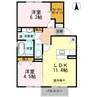 産交バス（熊本市）/自動車学校前 徒歩2分 2階 築12年 2LDKの間取り