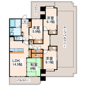 間取図 インフィニティ田迎