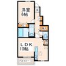 グランツ長嶺 1LDKの間取り