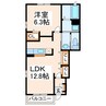 産交バス（熊本市周辺）/託麻市民センター前 徒歩10分 1階 築17年 1LDKの間取り