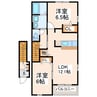 グリーンヴィレッジ 2LDKの間取り