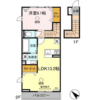 間取図 産交バス（熊本市）/保田窪 徒歩4分 2階 1年未満