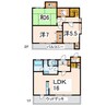 熊本市営バス/新外 徒歩1分 1-2階 築25年 3LDKの間取り