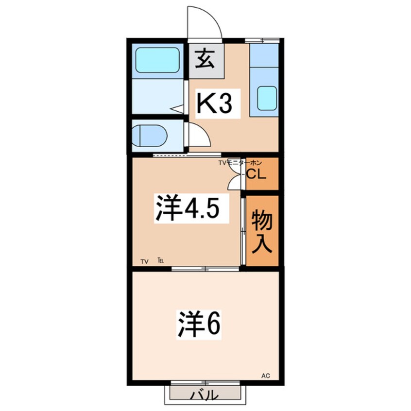 間取図 サンハイツ中田