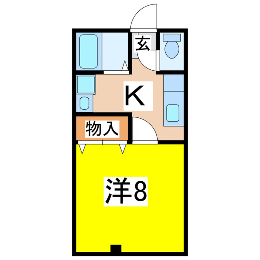 間取図 奥羽本線・山形線/米沢駅 徒歩9分 2階 築25年