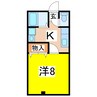 奥羽本線・山形線/米沢駅 徒歩9分 2階 築25年 1Kの間取り