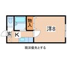 パークサイドフルヤマＣ 1Kの間取り
