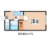 パークサイドフルヤマＣ 1Kの間取り