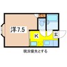 コーポさくらんぼＢ 1Kの間取り