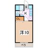 エルミタージュⅠ 1Kの間取り