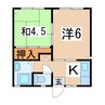 駅前ハイツ 2Kの間取り