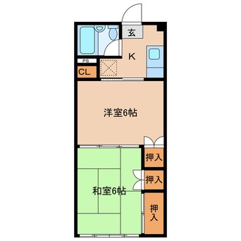 間取図 奥羽本線・山形線/米沢駅 車移動　4分2.6km 3階 築33年