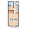 メゾンラヴィサント 1Kの間取り
