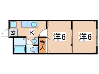 間取図 奥羽本線・山形線/米沢駅 徒歩9分 2階 築26年