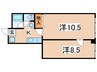 奥羽本線・山形線/米沢駅 徒歩9分 1階 築26年 2Kの間取り