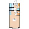ピュアパープル 1Rの間取り