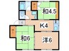 奥羽本線・山形線/米沢駅 車移動 2階 築39年 3Kの間取り