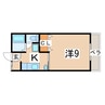 メゾンアムール 1Kの間取り