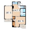 メゾンエスポワール 2DKの間取り