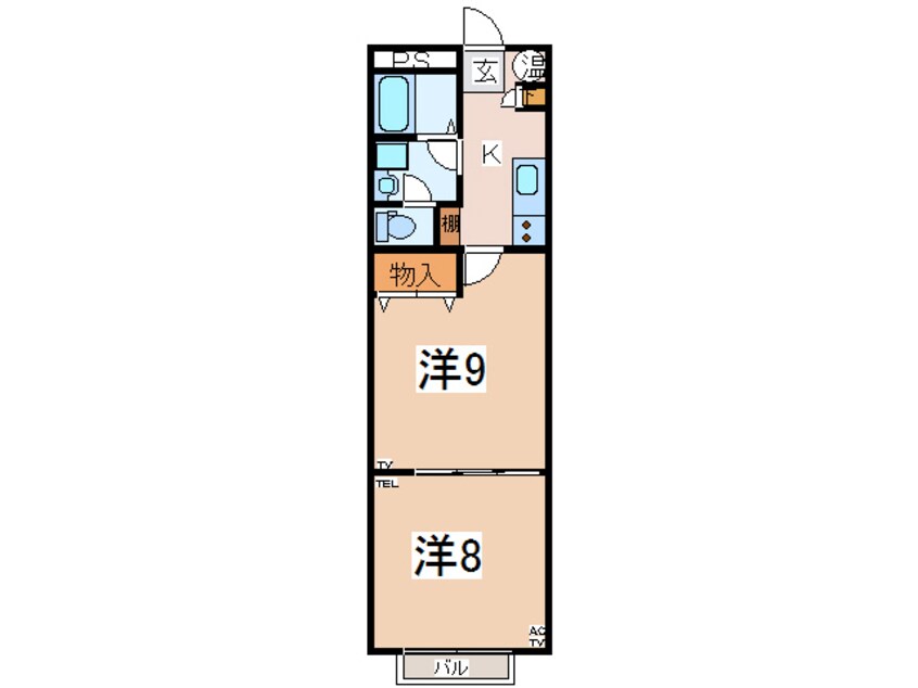 間取図 奥羽本線・山形線/米沢駅 車移動　6分4km 1階 築17年