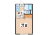 コーポミュー 1Kの間取り