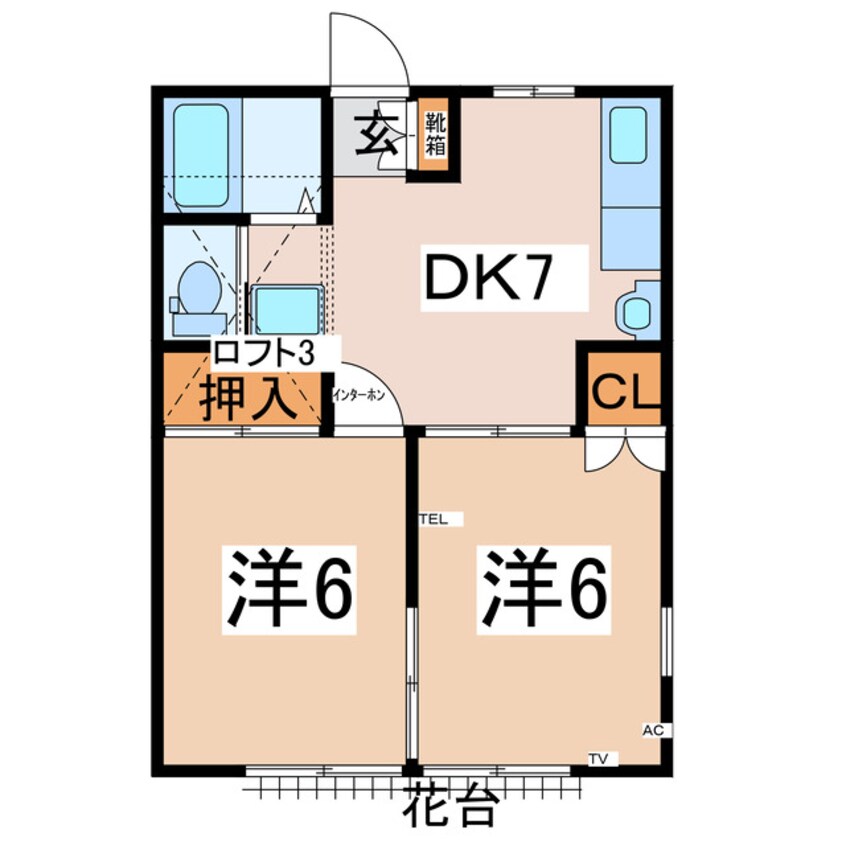 間取図 ハイツグリーングラスＢ