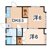 ハイツ金池 2DKの間取り