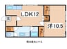 奥羽本線・山形線/米沢駅 車移動 1階 築39年 1LDKの間取り