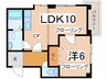 アーバンシティ　ルピック 1LDKの間取り