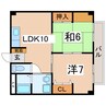 ボンソワール 2LDKの間取り