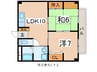 ボンソワール 2LDKの間取り