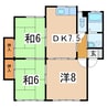 米坂線（東北地方）/西米沢駅 徒歩18分 2階 築37年 3DKの間取り