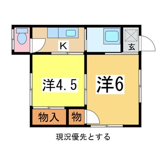 間取図 江部第二ｱﾊﾟｰﾄ