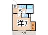 コーポヴェルナ 1Kの間取り