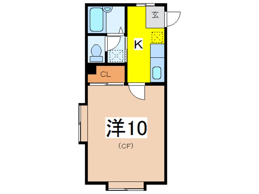 間取図 米坂線（東北地方）/南米沢駅 車移動　2分1km 2階 築30年