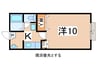 奥羽本線・山形線/米沢駅 車移動 2階 築26年 1Kの間取り