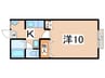 奥羽本線・山形線/米沢駅 車移動 2階 築26年 1Kの間取り