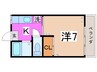 岩間コーポ 1Kの間取り