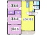 シャントゥール城南 3LDKの間取り