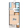 奥羽本線・山形線/米沢駅 車移動 2階 築31年 1DKの間取り